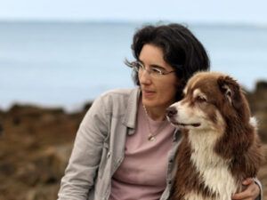 Aline Aublé et sa chienne Cerise
