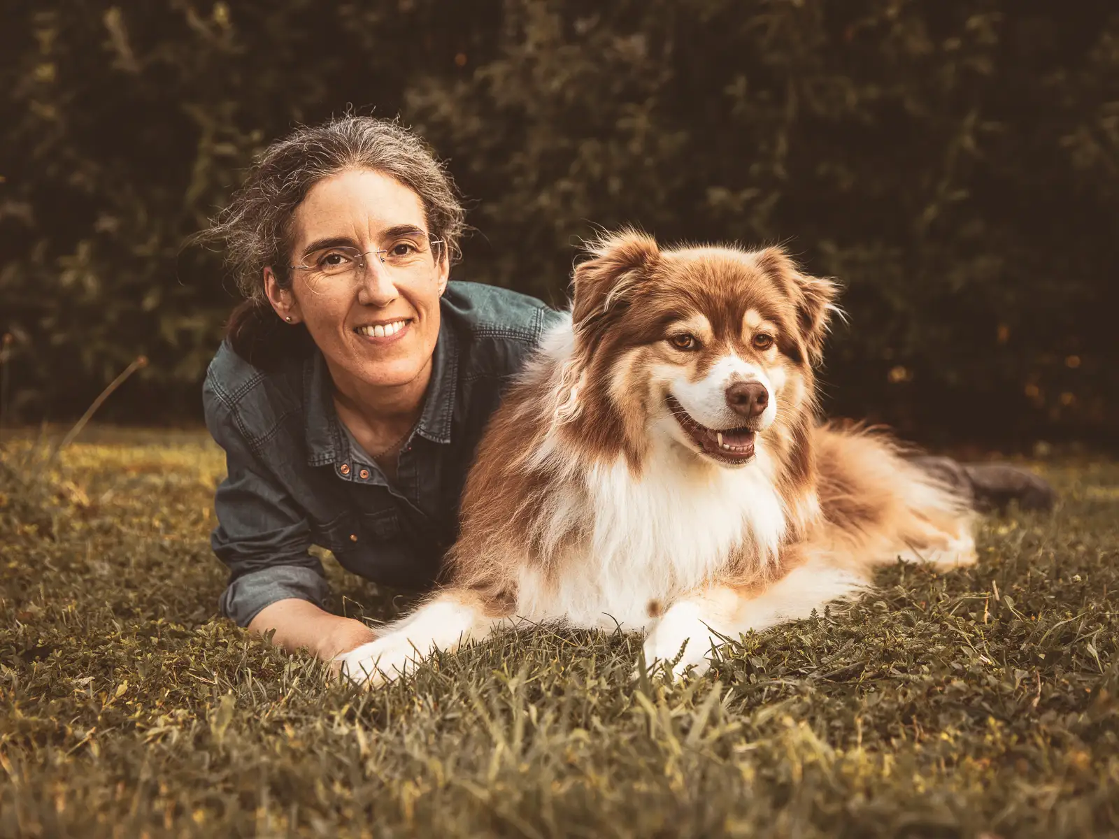 Aline Aublé et sa chienne Captain